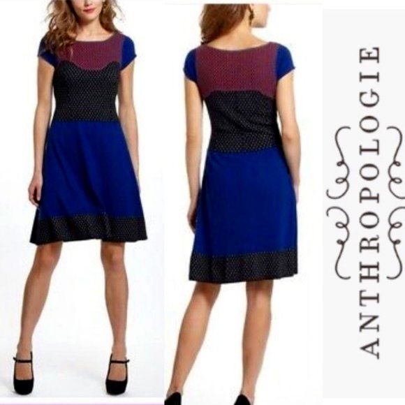 Anthropologie Sparrow Intarsia Sweater Dress XS Wool Cashmere Blue - Picture 1 of 4